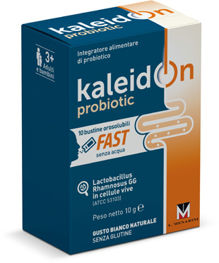 KALEIDON PROBIOTIC FAST BIANCO NATURALE 10 BUSTE OROSOLUBILI - pharmaonline24.it