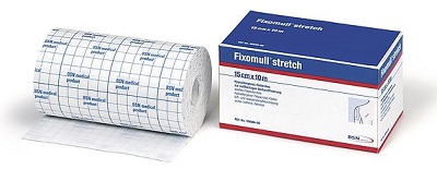 FASCIA AUTOADESIVA IPOALLERGENICA FIXOMULL STRETCH PER FISSAGGIO CATETERI M 10 X 10 CM - pharmaonline24.it