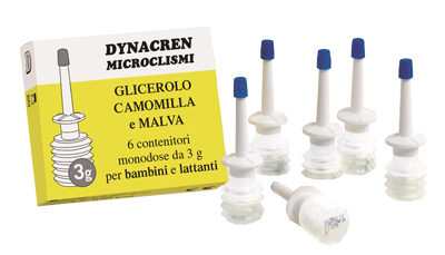 DYNACREN MICROCLISMI CAMOMILLA E MALVA 6 PEZZI DA 3 G PER BAMBINI E LATTANTI - pharmaonline24.it