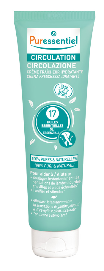 PURESSENTIEL CREMA CIRCOLAZIONE FRESCHEZZA IDRATANTE GAMBE EI STANCHI 100 ML - pharmaonline24.it