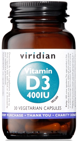 VIRIDIAN VITAMIN D3 400IU 30CPS - pharmaonline24.it