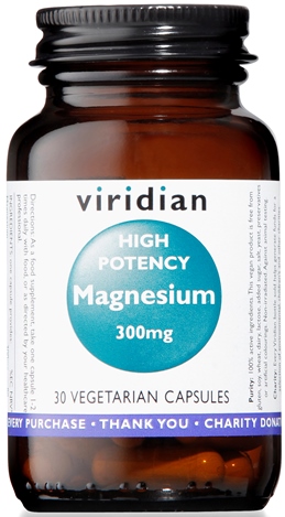 VIRIDIAN MAGNESIUM 300MG HIGH POTENCY 30 CAPSULE VIRIDIAN MAGNESIO SUPERIORE ALTA CONCENTRAZIONE - pharmaonline24.it