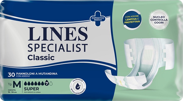 PANNOLONE A MUTANDA LINES SPECIALIST CLASSIC SUPER MM 30 PEZZI - pharmaonline24.it