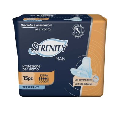PANNOLINO SERENITY LIGHT MAN EXTRA CON ADESIVO O ALTRO FISSAGGIO 15 PEZZI - pharmaonline24.it