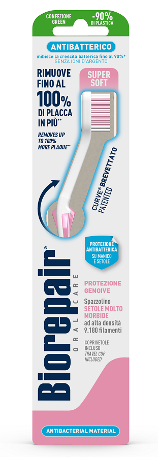 BIOREPAIR ORAL CARE ANTIBATTERICO SPAZZOLINO PIU' COMFORT PROTEZIONE GENGIVE SETOLE SUPER SOFT - pharmaonline24.it