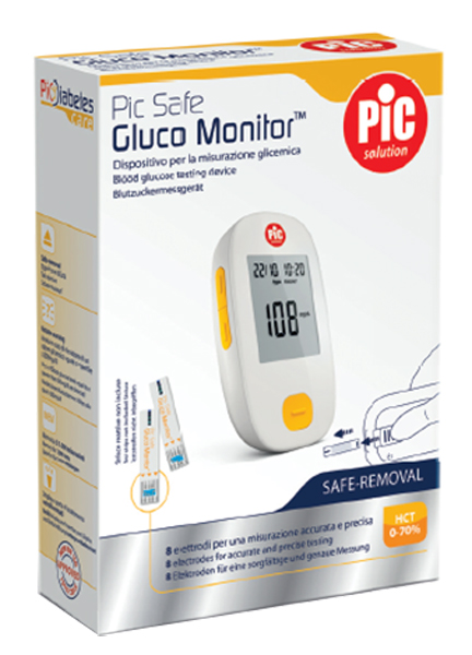 GLUCOMETRO CON MONITOR PIC GLUCO SAFE 1 PEZZO - pharmaonline24.it