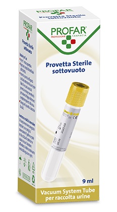 PROVETTA STERILE PER RACCOLTA URINE ASPIRAZIONE SOTTOVUOTO 10 ML PROFAR - pharmaonline24.it