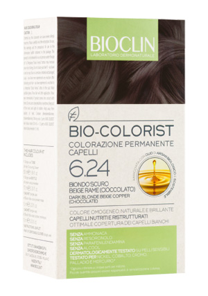 BIOCLIN BIO COLORIST 6,24 BIONDO SCURO BEIGE RAME - pharmaonline24.it