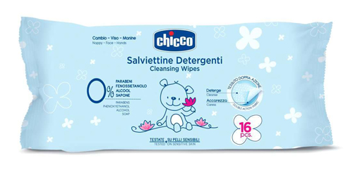 CHICCO COSMESI SALVIETTINE 16 PEZZI - pharmaonline24.it