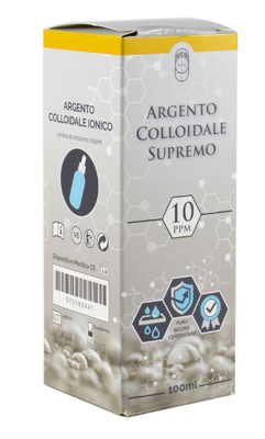 ARGENTO COLLOIDALE SUPREMO 10PPM CERTIFICATO CON CONTAGOCCE 100 ML - pharmaonline24.it