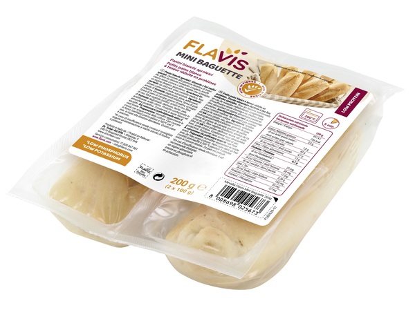 FLAVIS MINI BAGUETTE PANINI BIANCHI APROTEICI 2 PEZZI DA 100 G - pharmaonline24.it