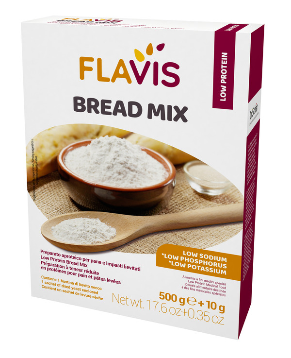 FLAVIS BREAD MIX PREPARATO PER PANE E IMPASTI LIEVITATI APROTEICI 500 G - pharmaonline24.it