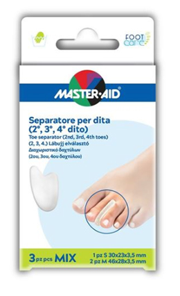 SEPARATORE DITA IN GEL MASTER-AID FOOTCARE MIX 1 SMALL + 2 MEDIUM C9 - pharmaonline24.it