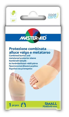 PROTEZIONE MASTER-AID FOOTCARE PER ALLUCE VALGO E METATARSO SMALL 1 PEZZO D7 - pharmaonline24.it