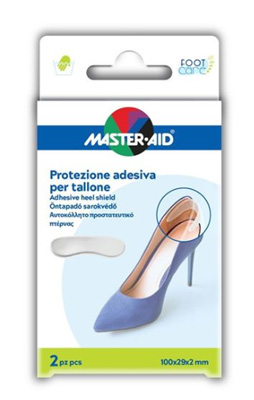 PROTEZIONE ADESIVA MASTER-AID FOOTCARE TRASPARENTE TALLONE 2 PEZZI A4 - pharmaonline24.it