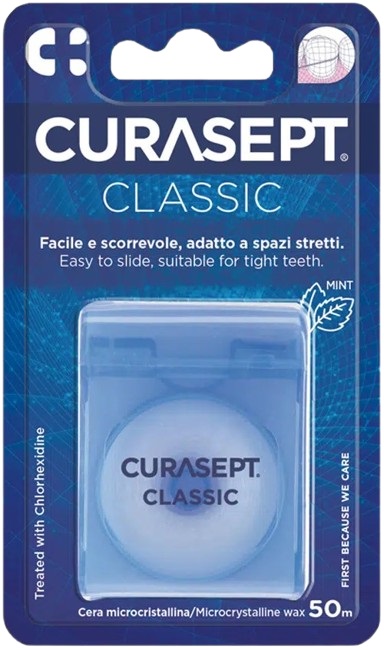 CURASEPT FLOSS CLASSIC CERATO CLOREXIDINA - pharmaonline24.it