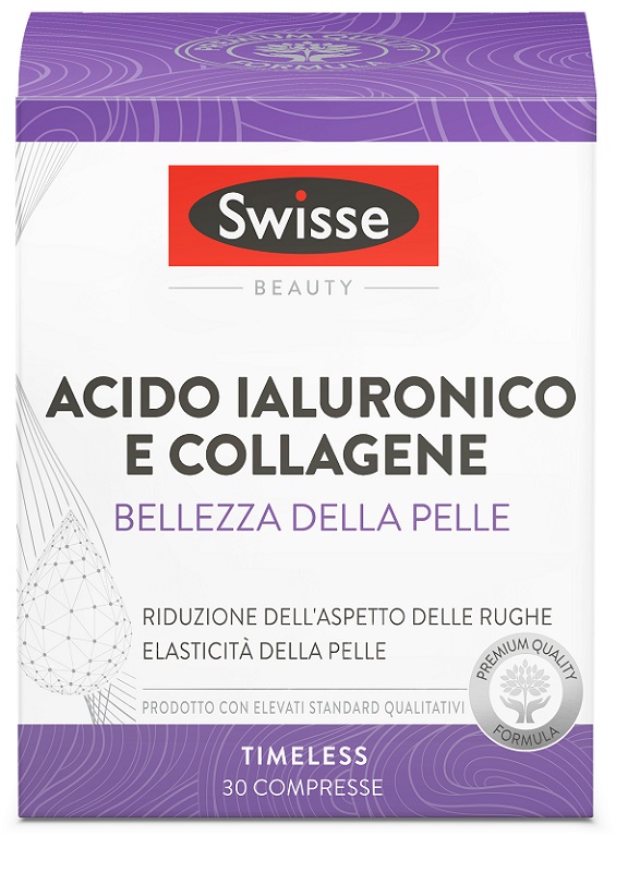 SWISSE ACIDO IALURONICO COLLAGENE BELLEZZA DELLA PELLE 30 COMPRESSE - pharmaonline24.it