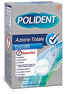 POLIDENT AZIONE TOTALE 66 COMPRESSE PULITORE PER PROTESI QUOTIDIANO - pharmaonline24.it