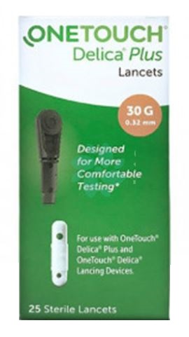 LANCETTE PUNGIDITO ONETOUCH DELICA PLUS 25 PEZZI - pharmaonline24.it