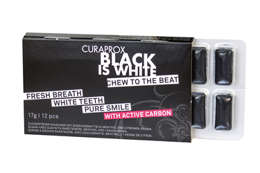 CURAPROX BLACK IS WHITE TO GO CHEWING GUM SLEEVE 12 PEZZI - pharmaonline24.it