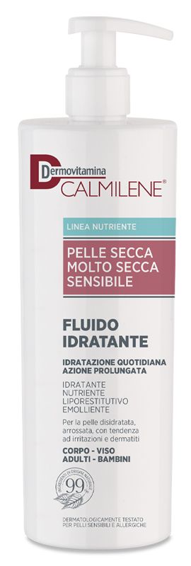 DERMOVITAMINA CALMILENE FLUIDO IDRATANTE PER PELLE SECCA, MOLTO SECCA E SENSIBILE 500 ML - pharmaonline24.it