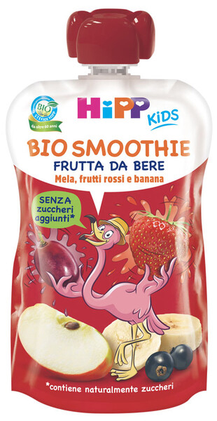HIPP BIO SMOOTHIES MELA/BAN/FRUTTI ROSSI 120 ML - pharmaonline24.it