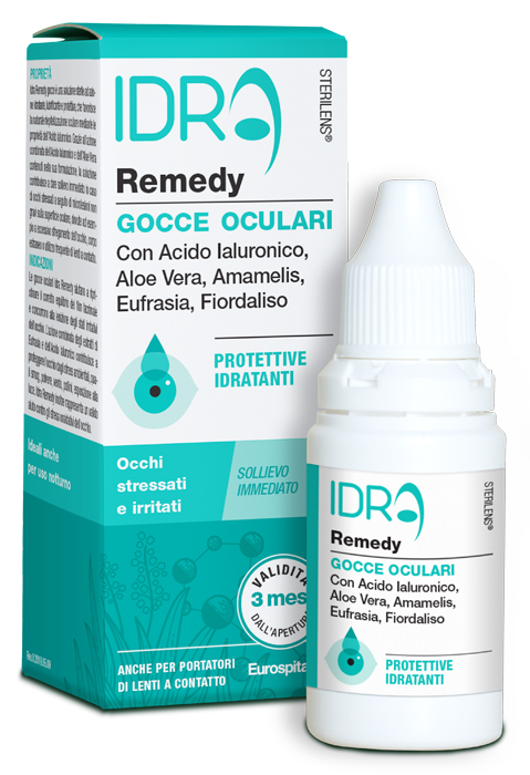 GOCCE OCULARI PROTETTIVE IDRATANTI STERILENS IDRA REMEDY CON ACIDO IALURONICO E ALOE VERA 10 ML - pharmaonline24.it