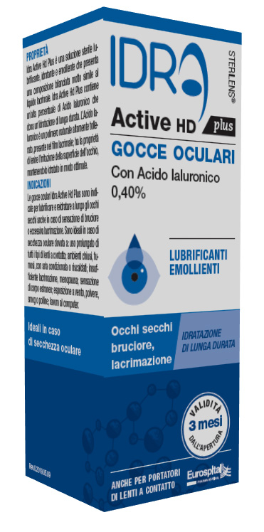 GOCCE OCULARI STERILENS IDRA ACTIVE HD PLUS 10 ML CON ACIDO IALURONICO 0,40% - pharmaonline24.it