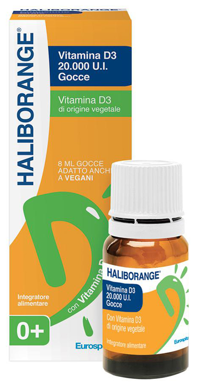 HALIBORANGE VITAMINA D3 20000 UI GOCCE 8 ML - pharmaonline24.it