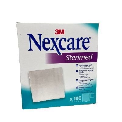 GARZA COMPRESSA STERIMED NEXCARE IN COTONE IDROFILO 20 FILI MULTILINGUAL 100 PEZZI - pharmaonline24.it