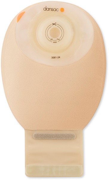 DANSAC NOVALIFE TRE 1 SACCA APERTA OPACA SOFTCONVEX MIDI PER ILEOSTOMIA CON FINESTRA RITAGLIABILE 15-34MM 360 ML 10 PEZZI - pharmaonline24.it