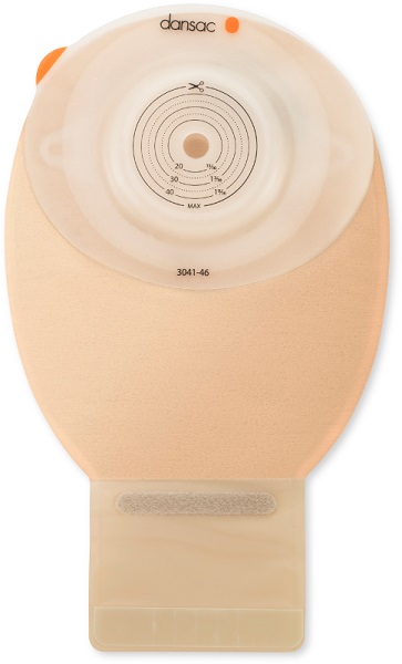 DANSAC NOVALIFE TRE 1 SACCA APERTA OPACA CONVEX MIDI PER ILEOSTOMIA CON FINESTRA RITAGLIABILE 15-37 MM 350 ML 10 PEZZI - pharmaonline24.it