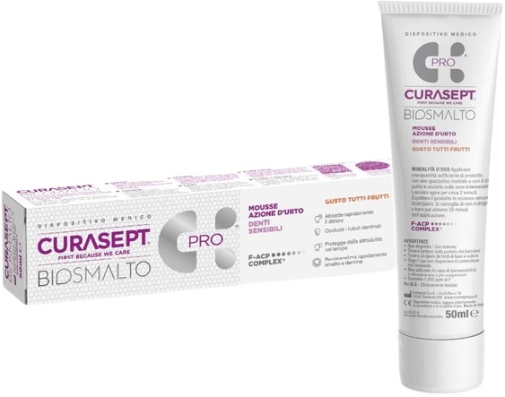 CURASEPT BIOSMALTO MOUSSE DENTI SENSIBILI 50 ML - pharmaonline24.it