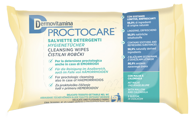 DERMOVITAMINA PROCTOCARE SALVIETTE DETERGENTI 15 PEZZI - pharmaonline24.it