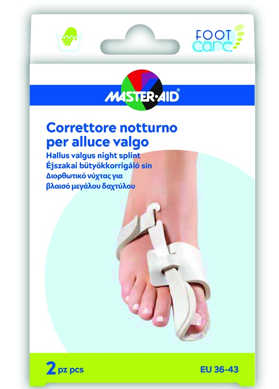 CORRETTORE NOTTE ALLUCE VALGO MASTER-AID FOOTCARE 36-43 2 PEZZI D10 - pharmaonline24.it