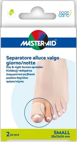 DIVARICATORE ALLUCE GIORNO/NOTTE MASTER-AID FOOTCARE SMALL 2 PEZZI D11 - pharmaonline24.it