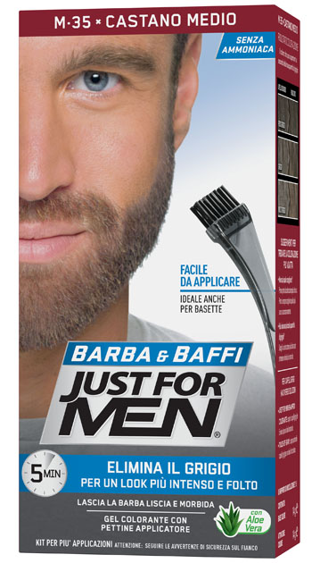 JUST FOR MEN BARBA & BAFFI M35 CASTANO MEDIO 51 G - pharmaonline24.it