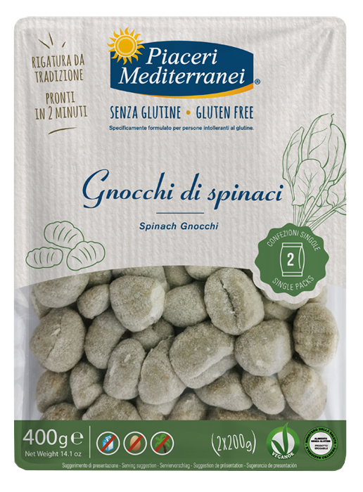 PIACERI MEDITERRANEI GNOCCHI DI SPINACI 400 G - pharmaonline24.it