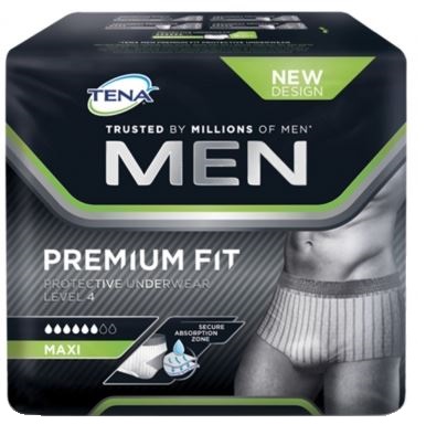 MUTANDINA ASSORBENTE MASCHILE TENA MEN PREMIUM FIT LIVELLO 4 S/M 10 PEZZI - pharmaonline24.it
