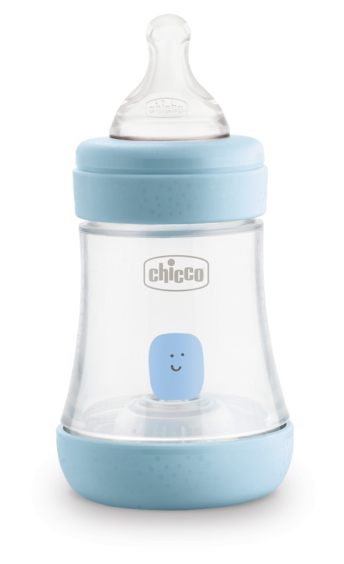 CHICCO BIBERON PERFECT 5 BOY 150 ML IN SILICONE 1 FORO - pharmaonline24.it