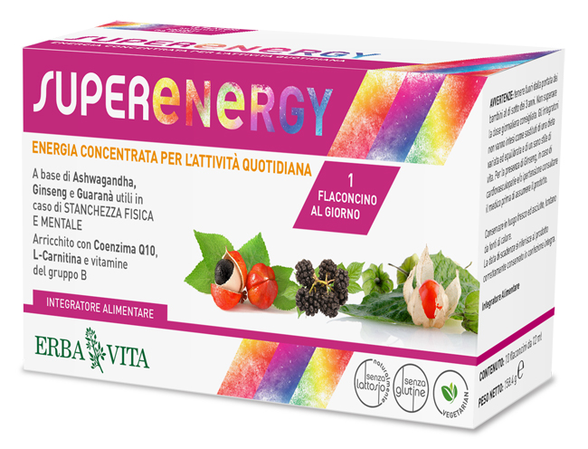 SUPER ENERGY 10 FLACONCINI DA 12 ML - pharmaonline24.it