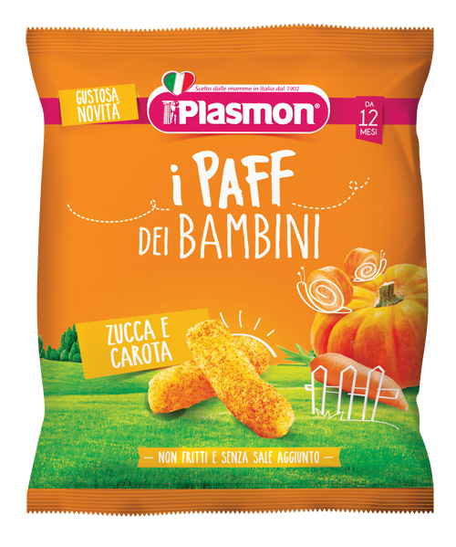 PLASMON DRY SNACK PAFF ZUCCA CAROTE 15 G - pharmaonline24.it