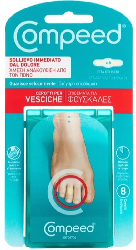 COMPEED CEROTTI PER VESCICHE DITA PIEDI 8 PEZZI CARTON - pharmaonline24.it