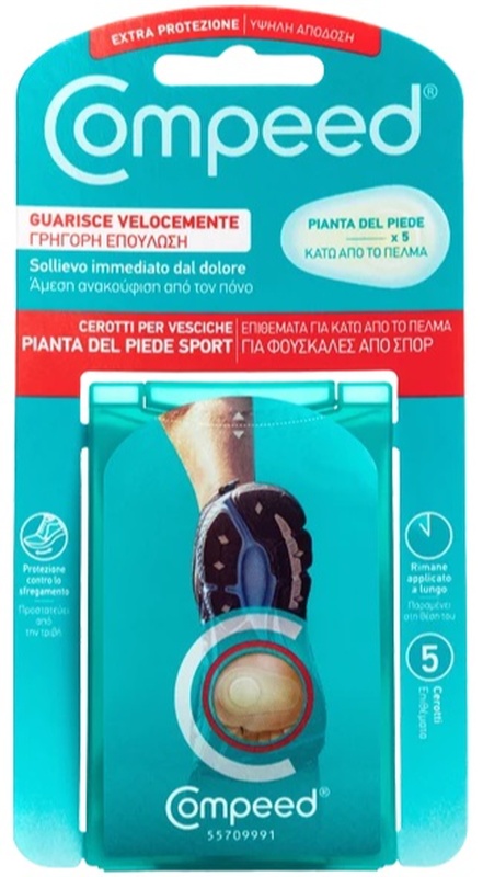 COMPEED CEROTTI PER VESCICHE PIANTA PIEDE SPORT 5 PEZZI - pharmaonline24.it