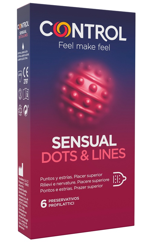 CONTROL SENSUAL DOTS&LINES 6 PEZZI - pharmaonline24.it