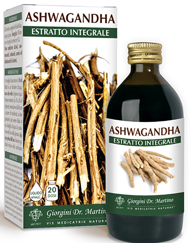 ASHWAGANDHA ESTRATTO INTEGRALE LIQUIDO ANALCOLICO 200 ML - pharmaonline24.it