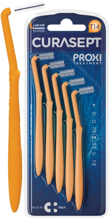 CURASEPT PROXI ANGLE T14 ARANCIO/ORANGE 5 PEZZI - pharmaonline24.it