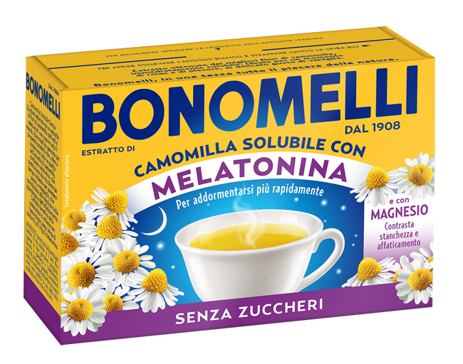 CAMOMILLA SOLUBILE MELATONINA MAGNESIO 16 BUSTINE - pharmaonline24.it