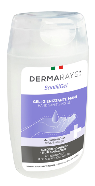 DERMARAYS SANIFIL GEL IGIENIZZANTE MANI PRONTO ALL'USO ALCOOL 80% 100 ML - pharmaonline24.it