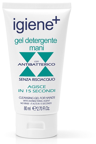 IGIENE+ GEL DETERGENTE MANI ANTIBATTERICO SENZA RISCIACQUO 80 ML - pharmaonline24.it